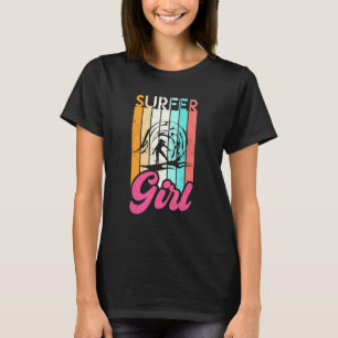 Camiseta Surfista Chica Surfboard Mujeres Surf Ocean Retro 