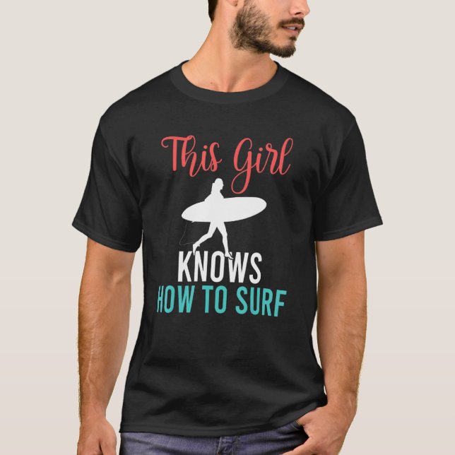 Camiseta Surfista Chica Surfing Mamá Surf (Anverso)