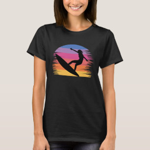 Camiseta Surfista Chica Surfing Surfboard Surfboard Retro