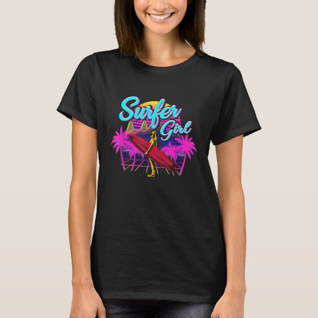 Camiseta Surfista Chica Surfing Women Surfboard Gift (Anverso)