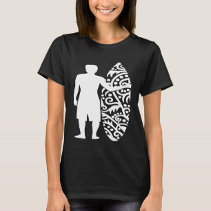 Camiseta Surfista con tabla de surf