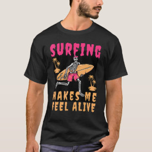 Camiseta Surfista con tabla de surf