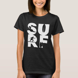 Camiseta Surfista con tablas de surf en SURF Wave rider TSh