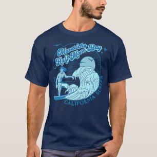 Camiseta Surfista de California hace surf en Half Moon Bay