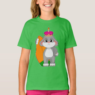 Camiseta Surfista de cumpleaños de conejo