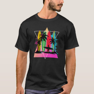 Camiseta Surfista de deportes de vaporwave 80