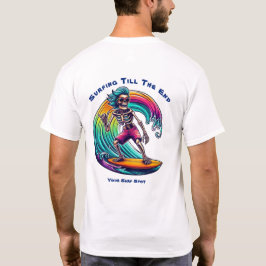 Camiseta Surfista De Esqueleto En Ola