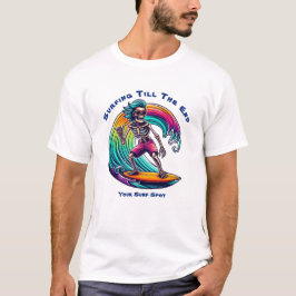Camiseta Surfista De Esqueleto En Ola