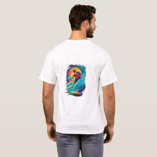 Camiseta Surfista de ondas sonoras: una fusión de música y 