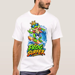 Camiseta Surfista de Rana – Rana Real Divertida Surfeando