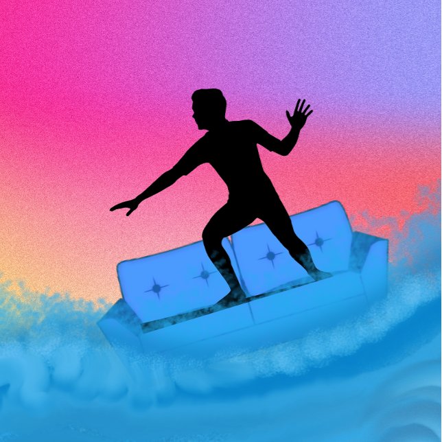 Camiseta Surfista de sofá Pro (Subido por el creador)