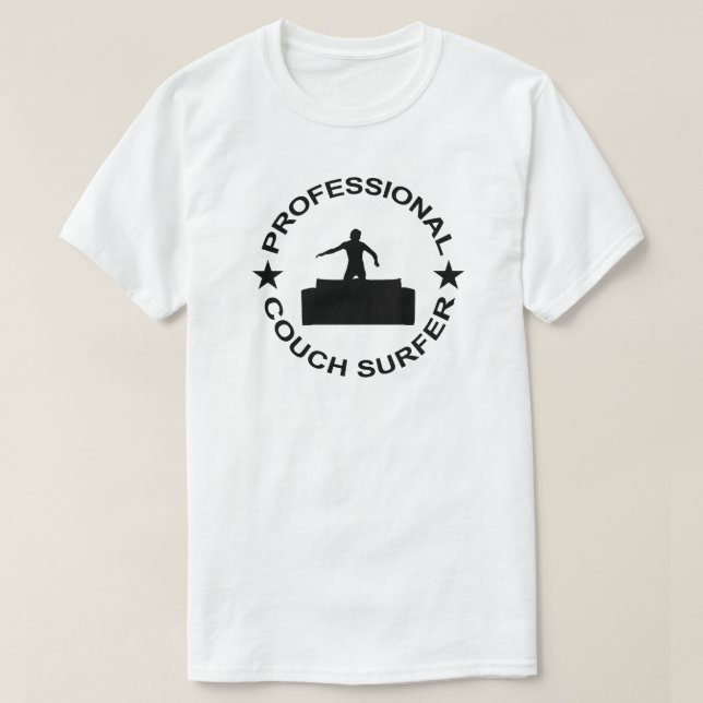 Camiseta Surfista de sofá profesional (Diseño del anverso)