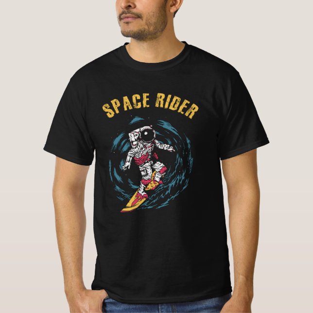 Camiseta Surfista de Surfing Astronauta Space Rider (Anverso)