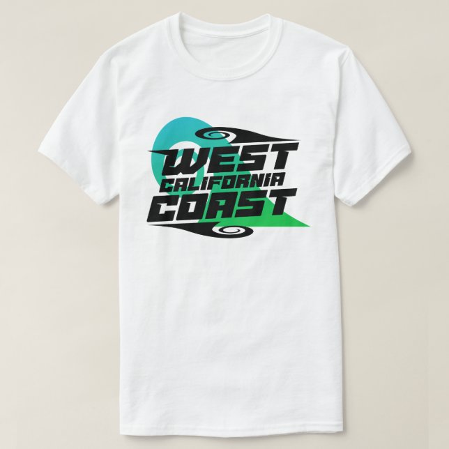 Camiseta Surfista de verano de la costa oeste california (Diseño del anverso)