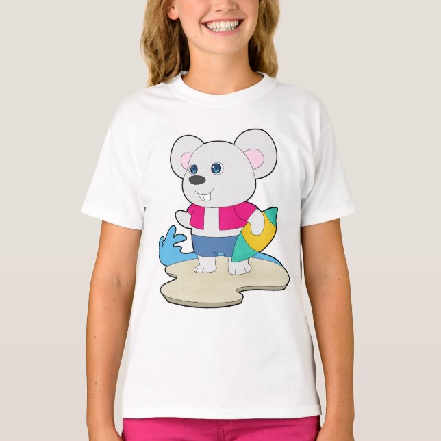 Camiseta Surfista de verano del ratón (Anverso)