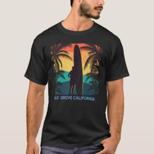 Camiseta Surfista del Elk Grove California Ca Palm Tree Sur