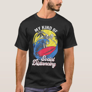 Camiseta Surfista del Guay Skeleton Sunset Surfing