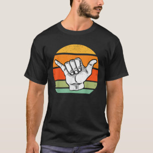 Camiseta Surfista del Rótulo Shaka Waves de verano Surfboar