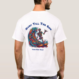 Camiseta Surfista del Skeleton colorido