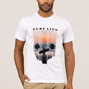 Camiseta Surfista En La Playa Al Atardecer   Vida útil de l