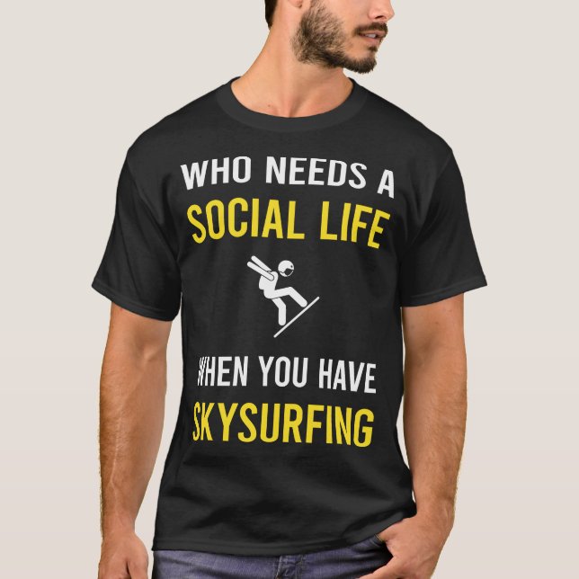 Camiseta Surfista en Skysurf de la Vida Social (Anverso)