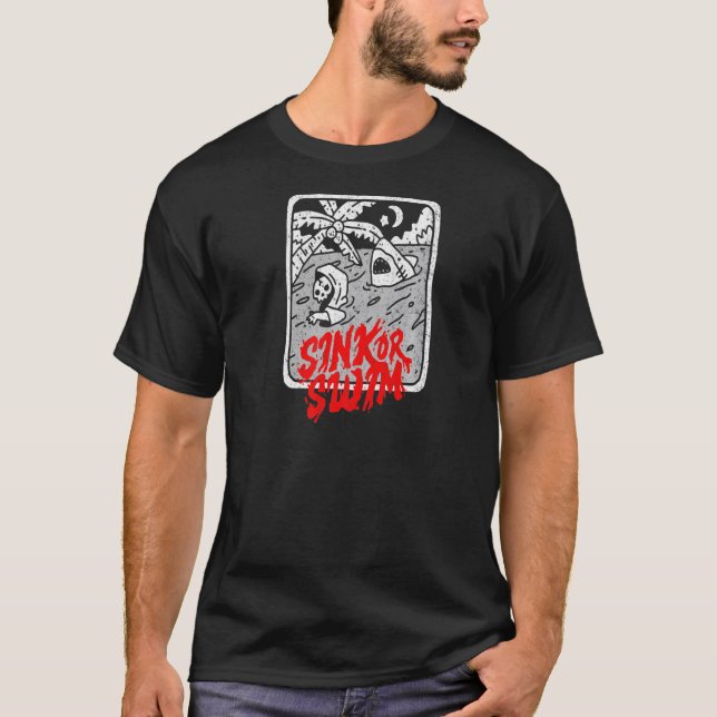 Camiseta Surfista Gótico Tarot Satanic Witch (Anverso)