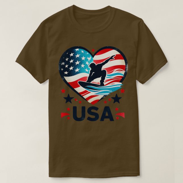 Camiseta Surfista gráfico de Estados Unidos 2024 Vi (Diseño del anverso)
