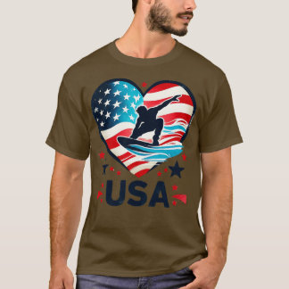 Camiseta Surfista gráfico de Estados Unidos 2024 Vi