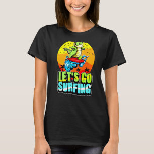 Camiseta Surfista Guay Crocodile Surfing Summer Ocean & Wav
