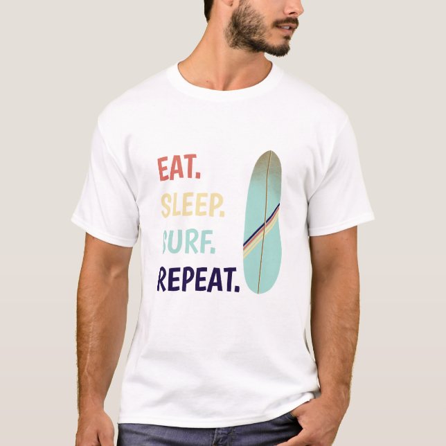 Camiseta Surfista Guay Retro Vintage Blue Surfboard  (Anverso)