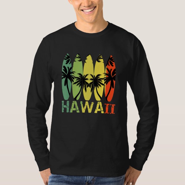Camiseta Surfista hawaiano Aloha Honolulu Idea Retro (Anverso)