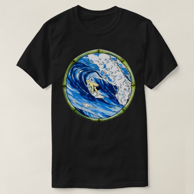 Camiseta Surfista Hawaii Tiki Surf Surfboard 2Sied (Diseño del anverso)