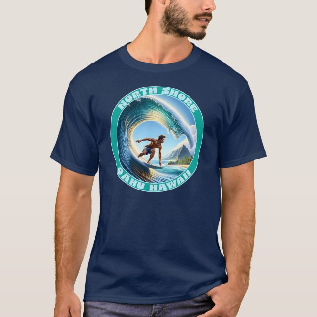 Camiseta Surfista North Shore Oahu Hawái (Anverso)
