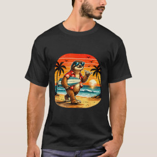 Camiseta Surfista perezoso ola de Hawaii playa surfando
