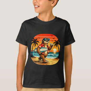 Camiseta Surfista perezoso ola hawaiana playa de surf