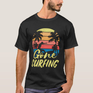 Camiseta Surfista Retro Gone Surfing Sports Surboard