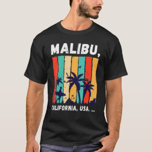 Camiseta Surfista Retro Surf Palmas Surf Spot Malibu Califo
