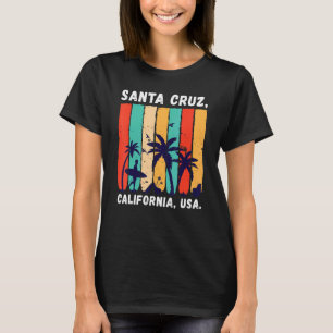 Camiseta Surfista Retro Surf Palmas Surf Spot Santa Cruz Ca