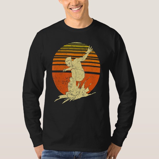 Camiseta Surfista Retro Surfboard Water Sport Waves Surfing (Anverso)