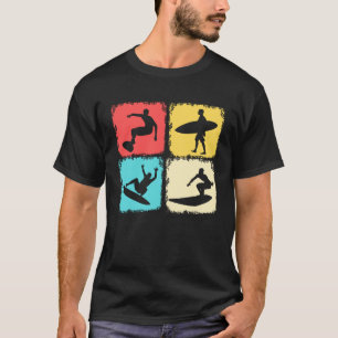 Camiseta Surfista Retro Surfboard Wave Rifer