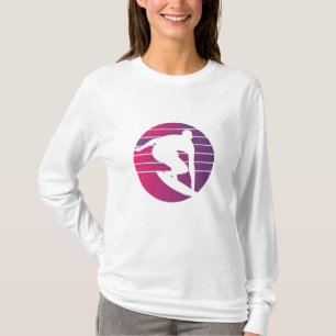 Camiseta Surfista Retro Surfing Atardecer