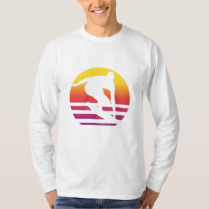 Camiseta Surfista Retro Surfing Atardecer