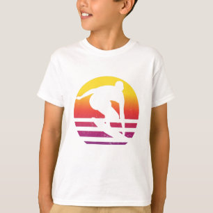 Camiseta Surfista Retro Surfing Atardecer
