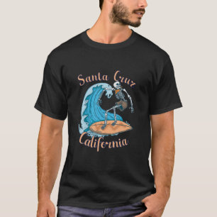 Camiseta Surfista Sketeton Surfboard Santa Cruz California