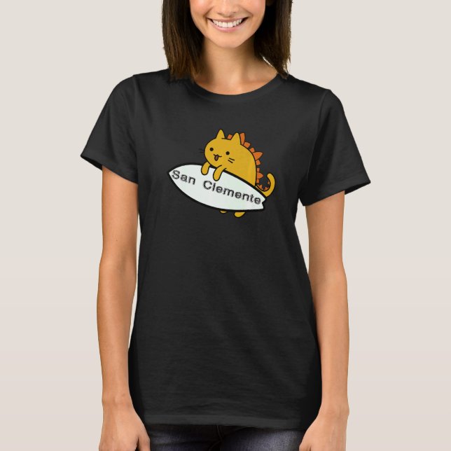 Camiseta Surfista Surf catzilla San Clemente (Anverso)
