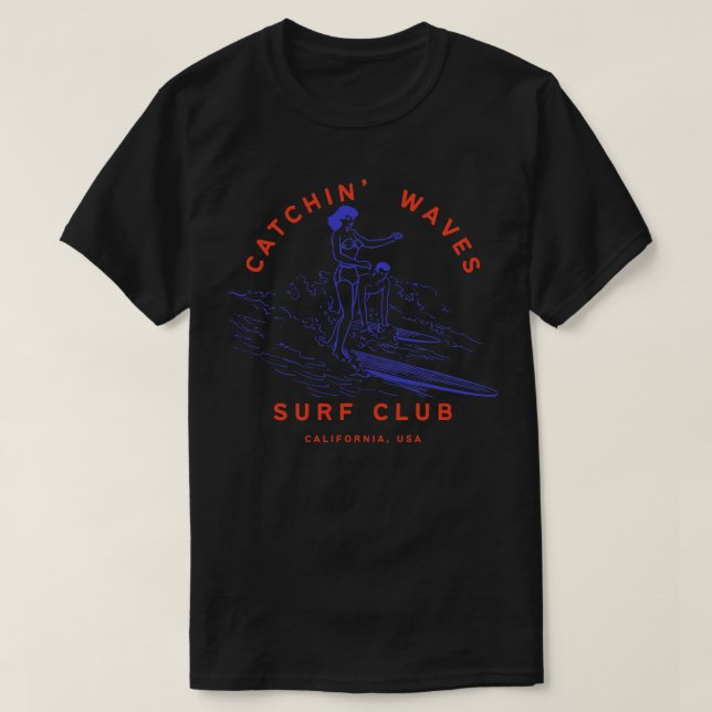 Camiseta Surfista Vintage (Diseño del anverso)
