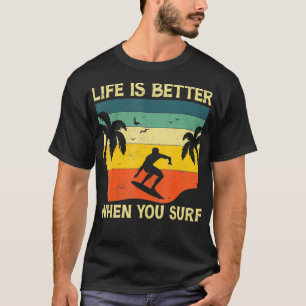 Camiseta Surfista Vintage Retro Surfing Beach Summer Surfer
