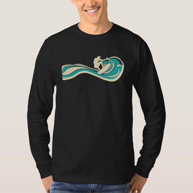 Camiseta Surfista Wave Wave Retro Surf Beach Retro (Anverso)