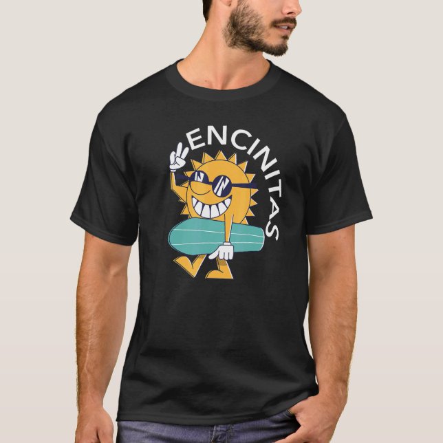 Camiseta Surfistas de Encinitas California Surfing Sun Grap (Anverso)