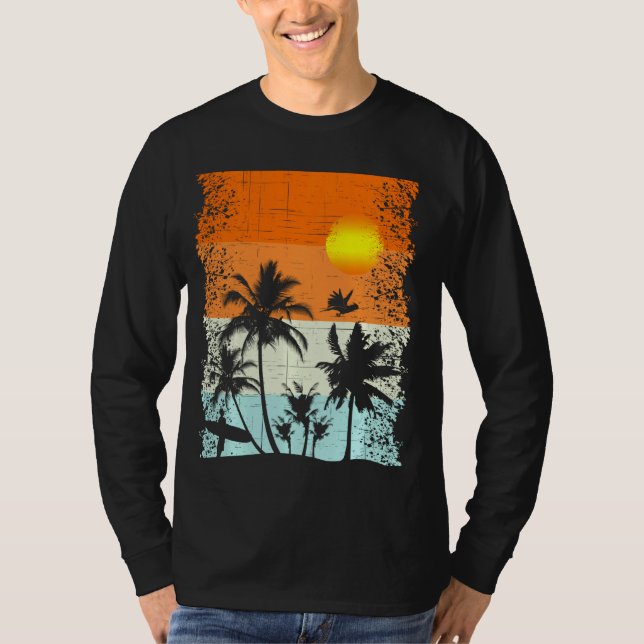 Camiseta Surfistas de vacaciones de verano en Beach Palm Tr (Anverso)
